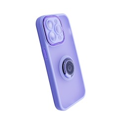 Capa com Anel de Suporte para Apple iPhone 14 Pro Max Roxo Fumê Capa com Anel de Suporte para Apple iPhone 14 Pro Max Roxo Fumê